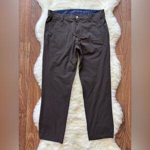 Rhone Pants Men 33x27 Dark Brown Commuter Performance Pants Classic
